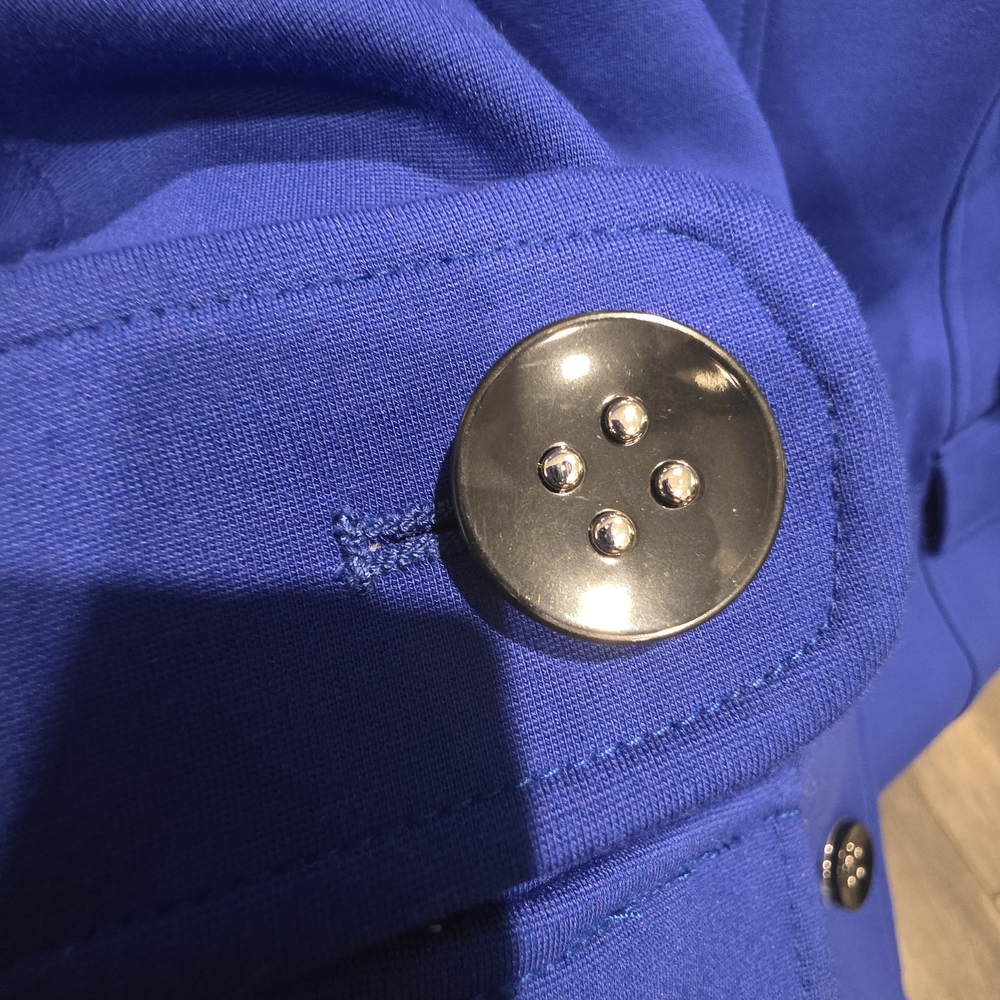 Chico's Royal Blue Trench Coat - Picture 6 of 9